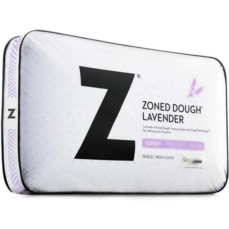MALOUF Z Zoned Dough Memory Foam Infused with Real Natural Lavender Oil Aromatherapy Pillow Spray Included-Queen, purple - Image 5
